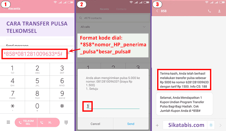4 Cara Transfer Pulsa Telkomsel (simPATI / As / Loop) • Sikatabis.com