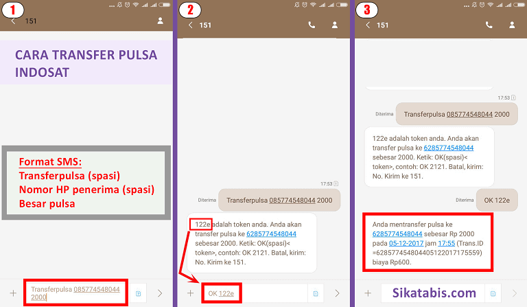 Panduan cara transfer pulsa Indosat via SMS