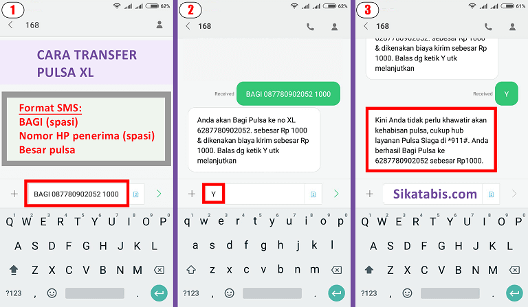 Panduan cara transfer pulsa XL pakai SMS